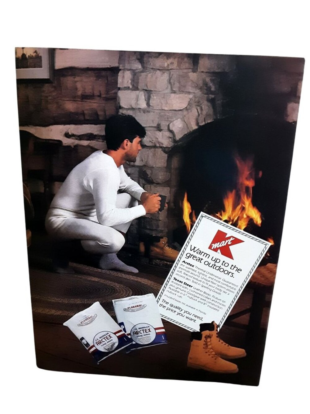 1991 Kmart Long Johns Thermal Underwear Vintage Print Ad
